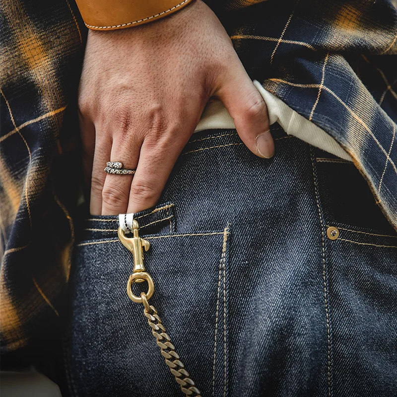 Maden heren herfst winterbroek vintage denim rood oor originele koe rechte buis jeans vee verhogende lange broek