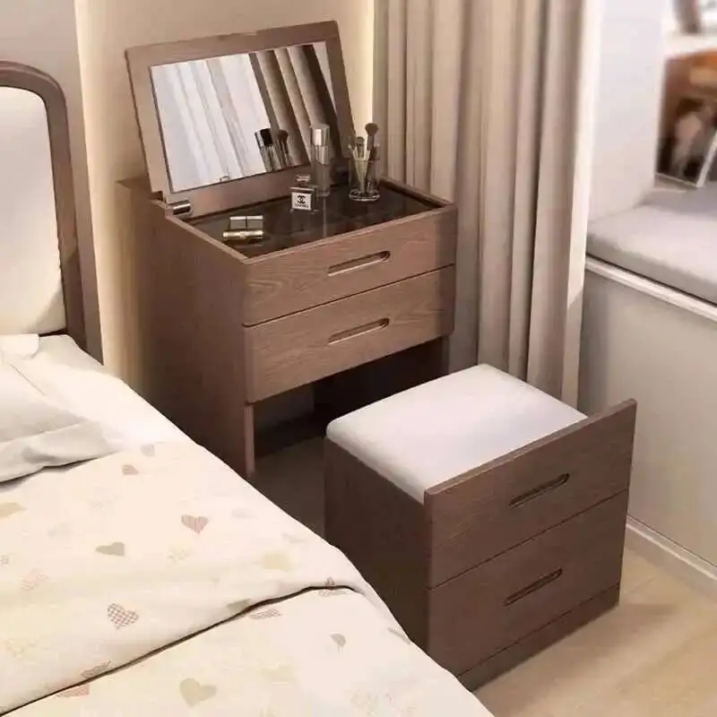 Style Wooden Table Vintage Nordic Multifunctional Dressing Classic Dressing Table Container Organizer Schminktis Home Furniture