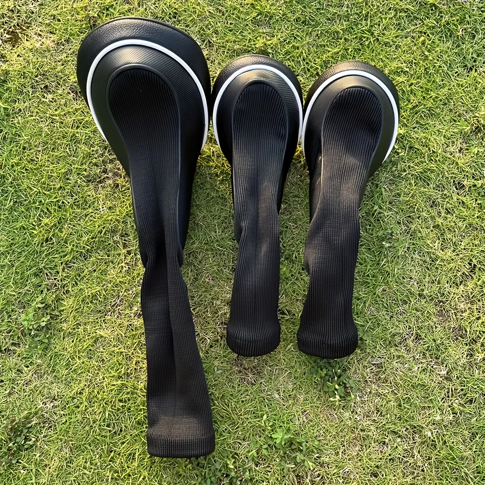 1pc/3pcs Golf Headcovers - Driver, Fairway Golf Protective Cover, Golf Accessories, Dust-proof and Durable Materials Provide view 4