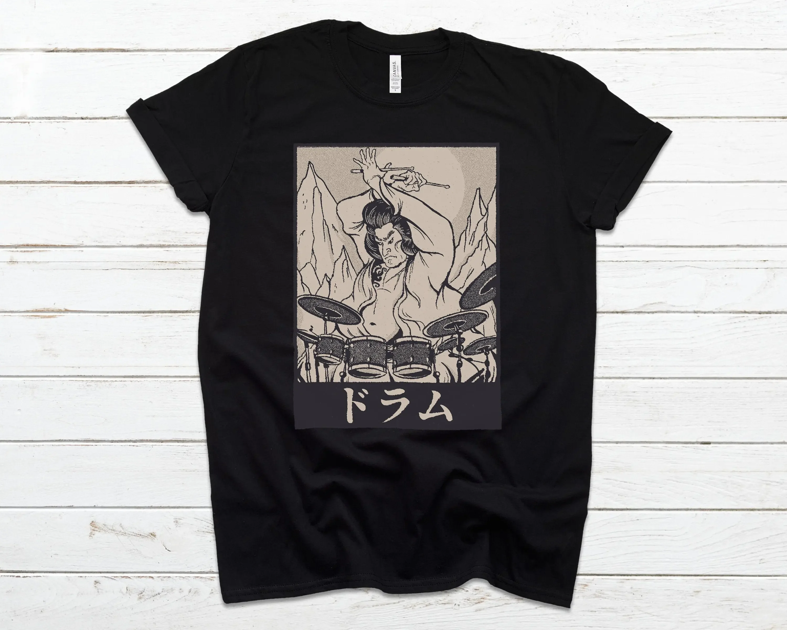 Drummer Shirt,gift for Drummer,samurai T Shirt,samurai Shirt,music,rock Band Shirt