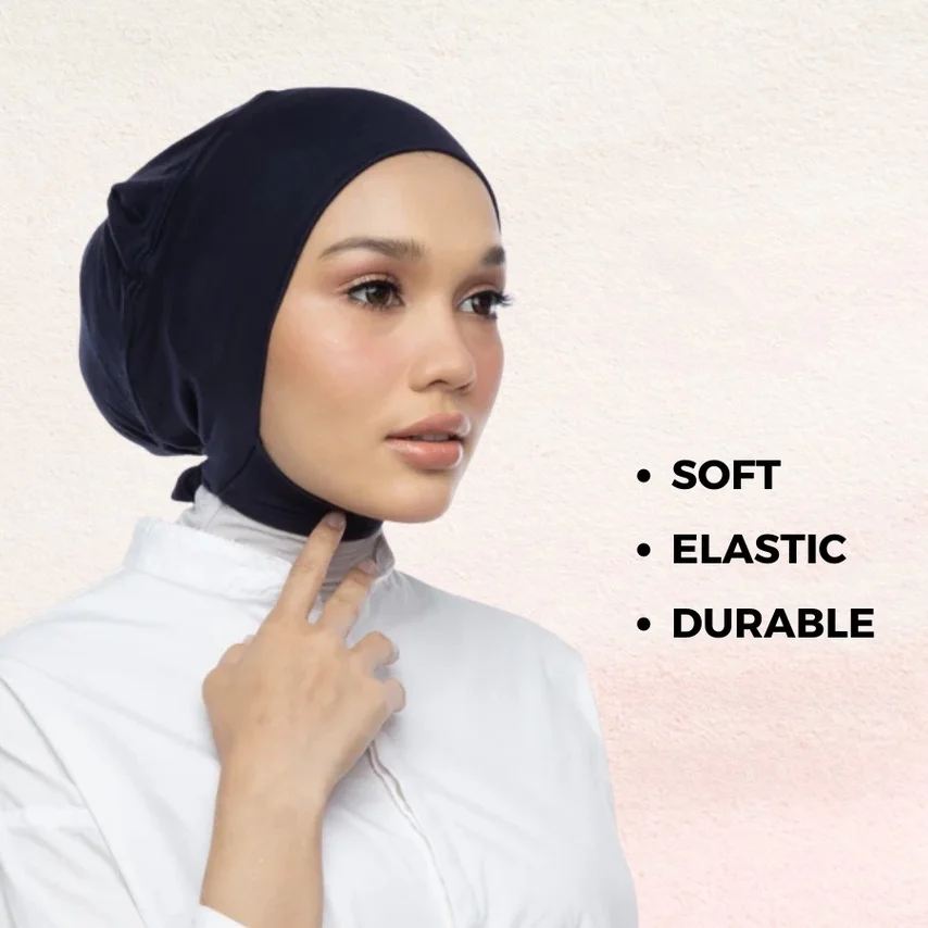 Inner Hijab Caps Muslim Stretch Tie Back Jersey Cap Islamic Underscarf Bonnet Female Headscarf Headwrap Arab Turban Mujer Adjust