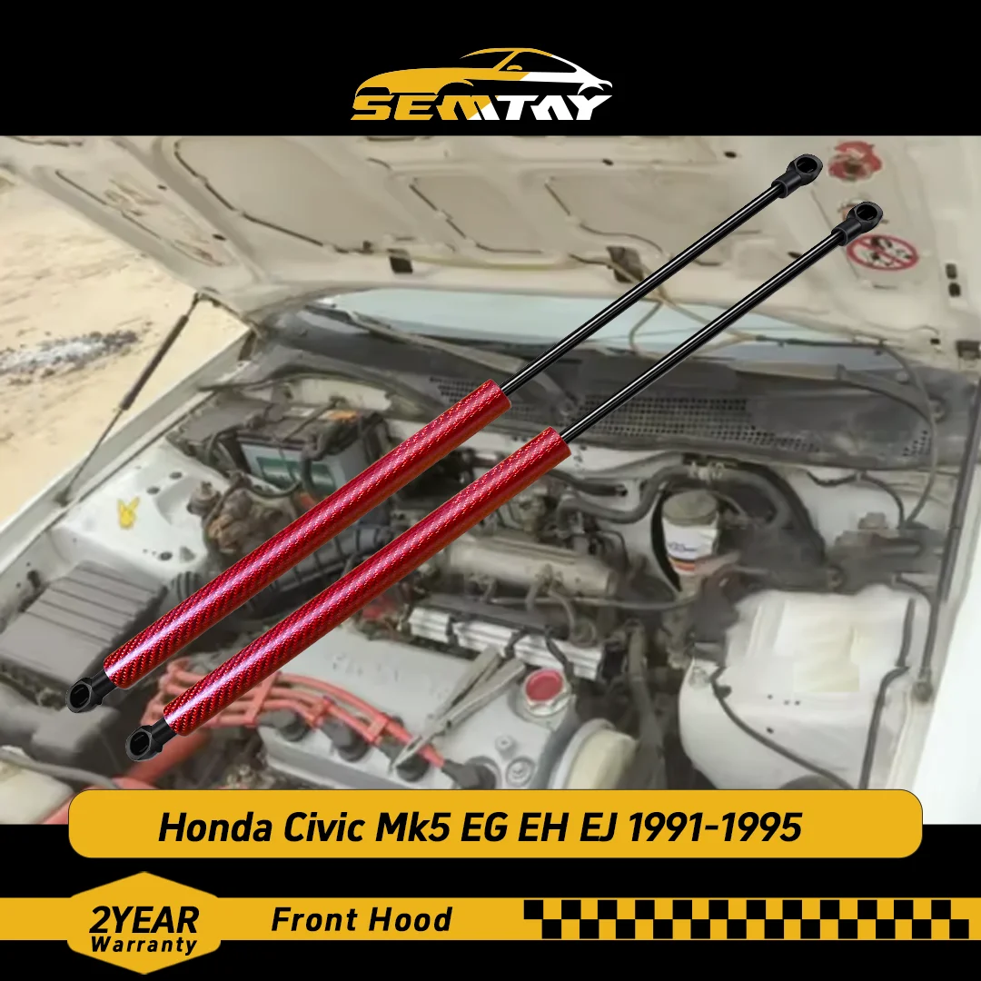 

Стойки капота SEMTAY для Civic Mk5 EG EH EJ 1991-1995 гг., пружинные амортизаторы для подъема капота, поддерживающие автомобильные аксессуары для HONDA CIVIC