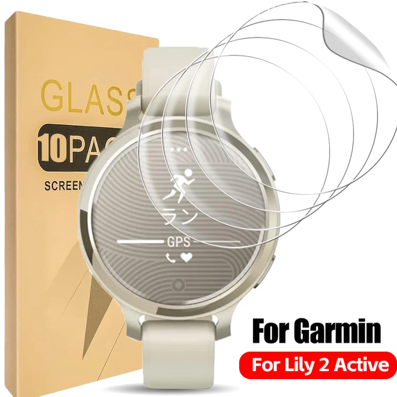 For Garmin Lily2 Active Hydrogel Film Soft TPU Screen Protectors HD Clear SmartWatch Protective Films for Garmin Lily 2 Active