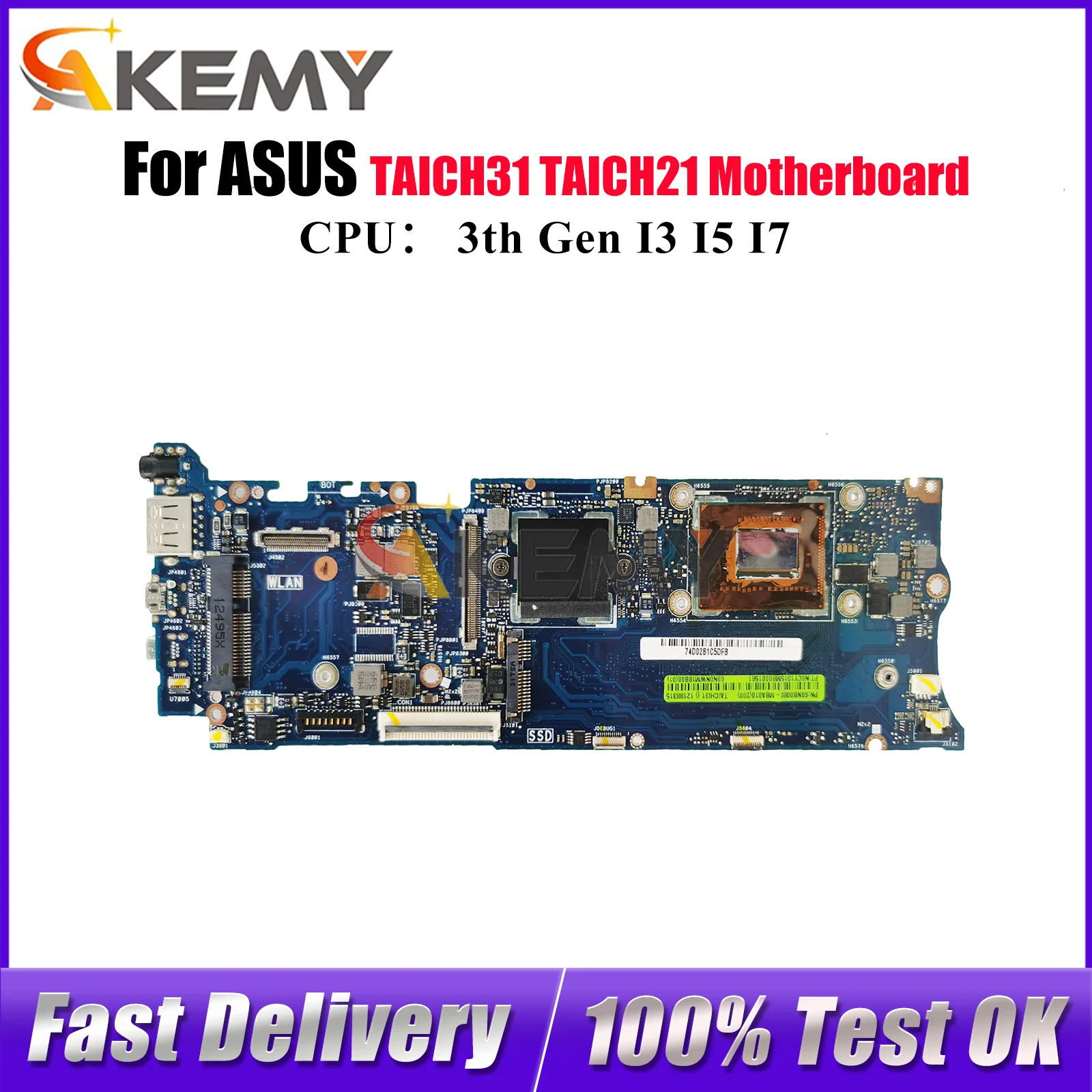 

TAICHI31 Материнская плата для ноутбука ASUS ZenBook TAICH31 TAICH21 TAICHI Материнская плата для ноутбука с процессором 100% тестирование ОК быстрая доставка stk