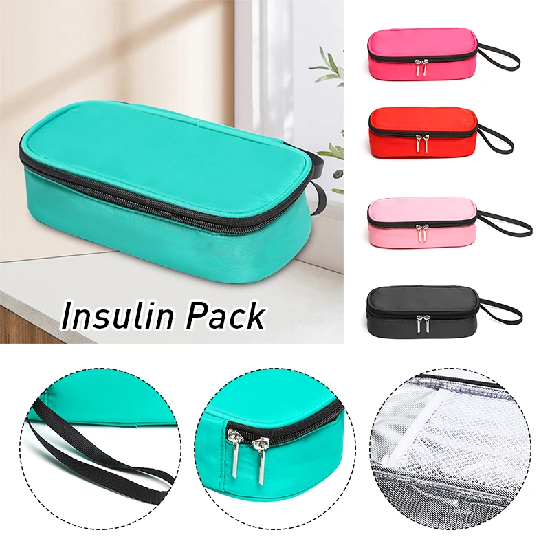 Portable Waterproof Insulin Cooling Bag Pill Protector Thermal Insulated Medical Kit Multifunctional Food Cosmetics Washing Bag