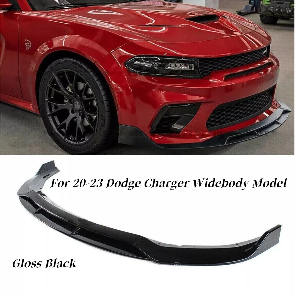 Front Bumper Lip Splitter Kit For 20-23 Dodge Charger SRT Hellcat Scat Widebody