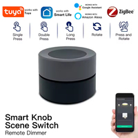 MOES Tuya ZigBee3.0 Smart Knob Switch Wireless Scene Switch Button Controller Battery Powered Automation Scenario Smart Life App