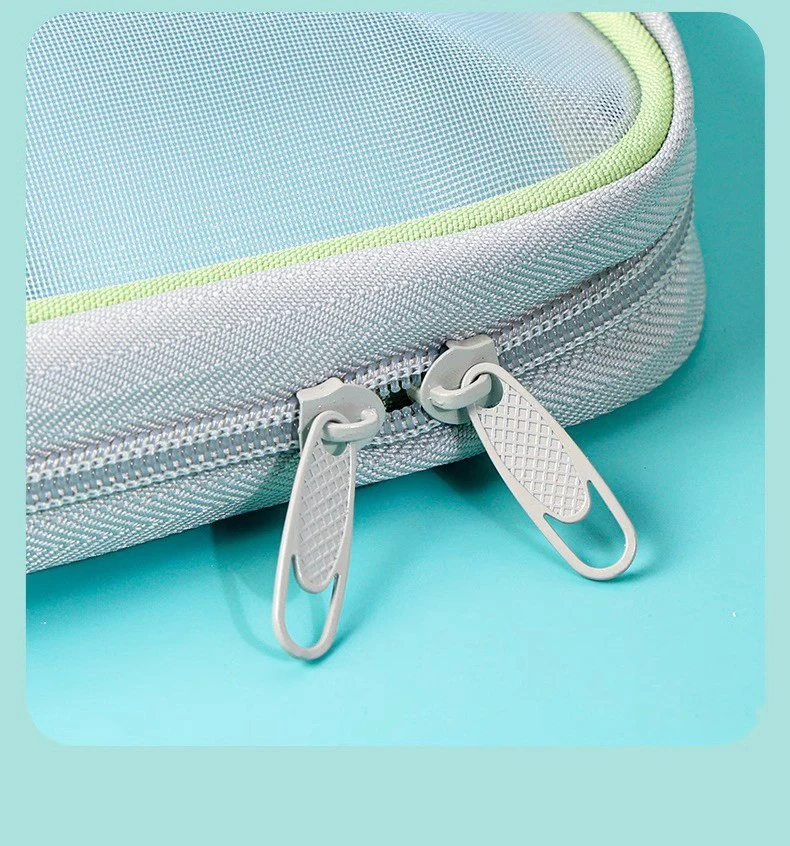 A4 Schreibwaren Lagerung Tasche Doppel-schicht Mesh Zipper Tasche Große Kapazität Organizer Ordner Schule Bürobedarf Schreibwaren Tasche – Detail 2