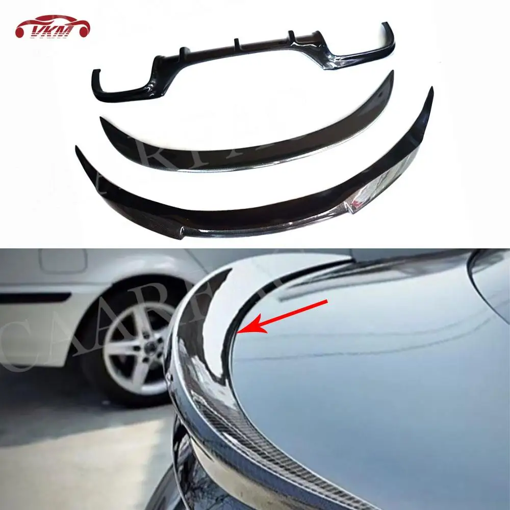 Carbon Fiber Rear Bumper Diffuser Front Lip Rear Trunk Spoiler Wing for BMW 6 Series E63 E64 M6 2006-2010 Car Styling