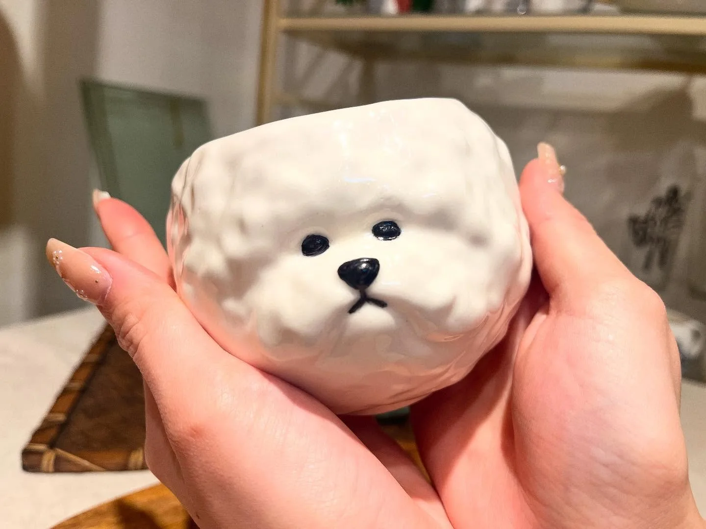 

Очаровательная миска для риса Bichon Puppy Cerc, 3D домашняя обеденная посуда для взрослых и детей, подходящий круглый набор посуды в стиле авпа
