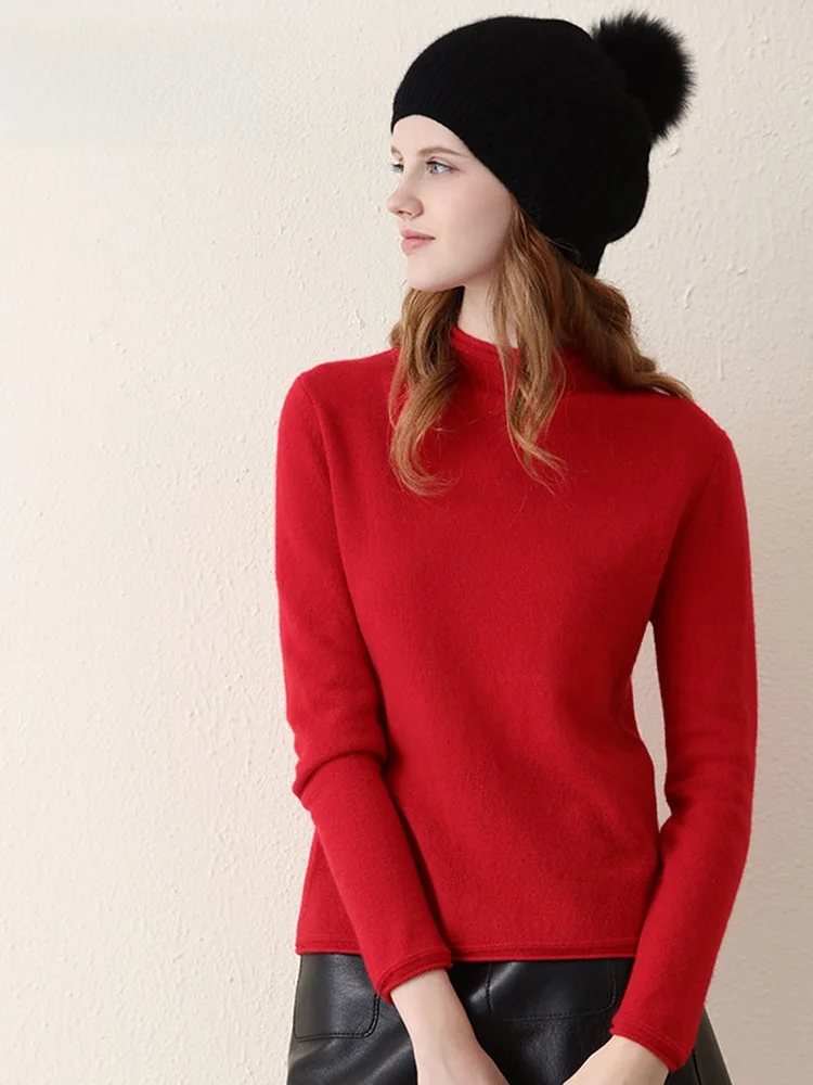 

Cboca Camere f Легкий свитер Camere с высоким воротником и манжетами Све Женский длинный трикотаж Sve Crew Ne