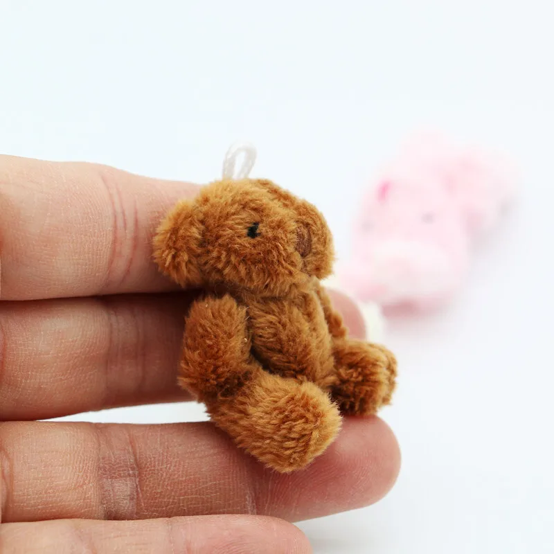 1/6 Dollhouse Fur Bunny Bear Rabbit Mini Animal Miniature Simulation Model Scene Toys Shooting Props Decoration Kids Home Decor