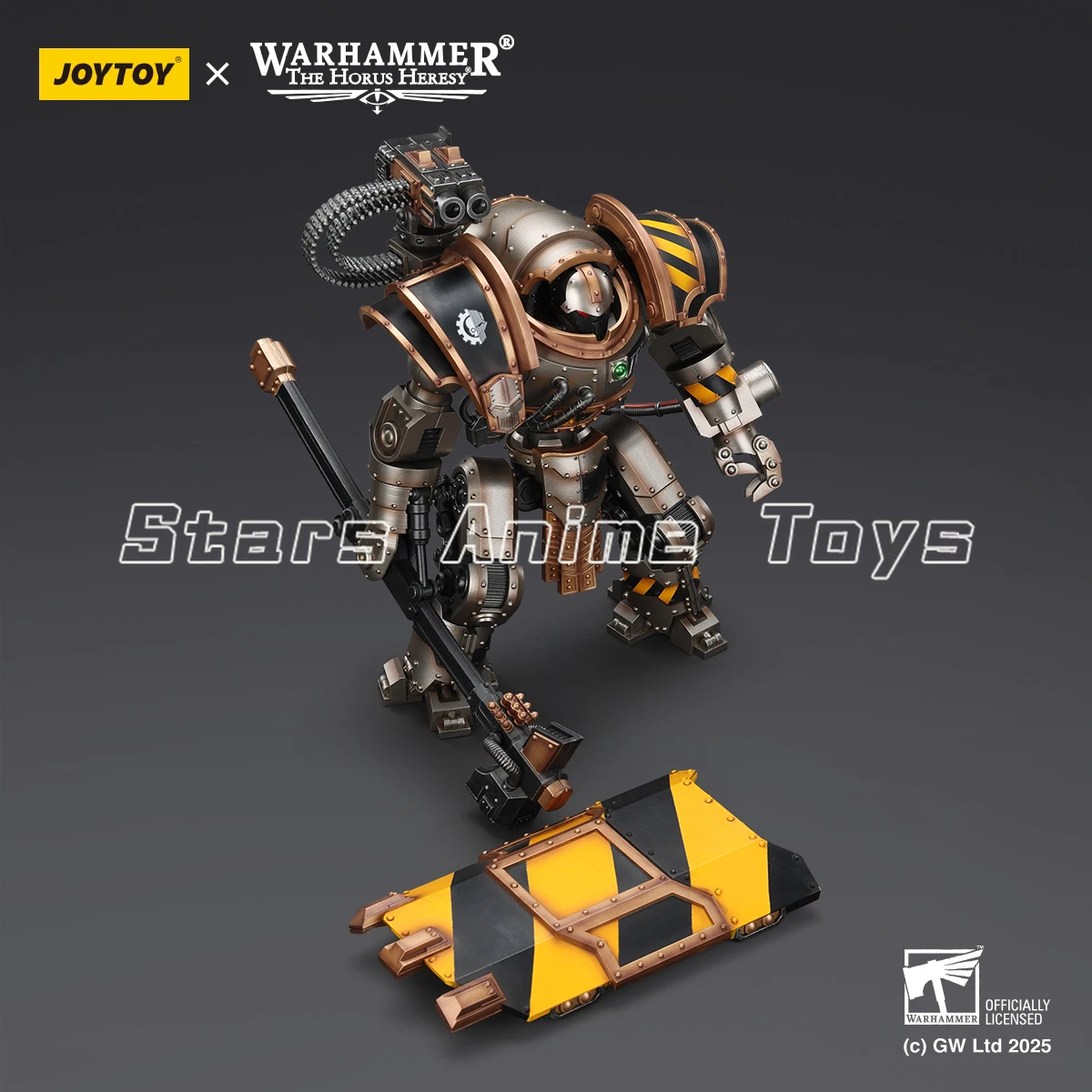 Figura de acción JOYTOY 1/18 Warhammer The Horus Heresy Iron Warriors Iron Circle Domitar-Ferrum Class Battle Automata