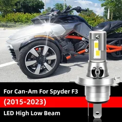 1pc LED Headlight Bulb for Can-Am Spyder F3 (2015-2023) 60W High/Low Beam Super Bright 18000LM 6000K White Light Long Life
