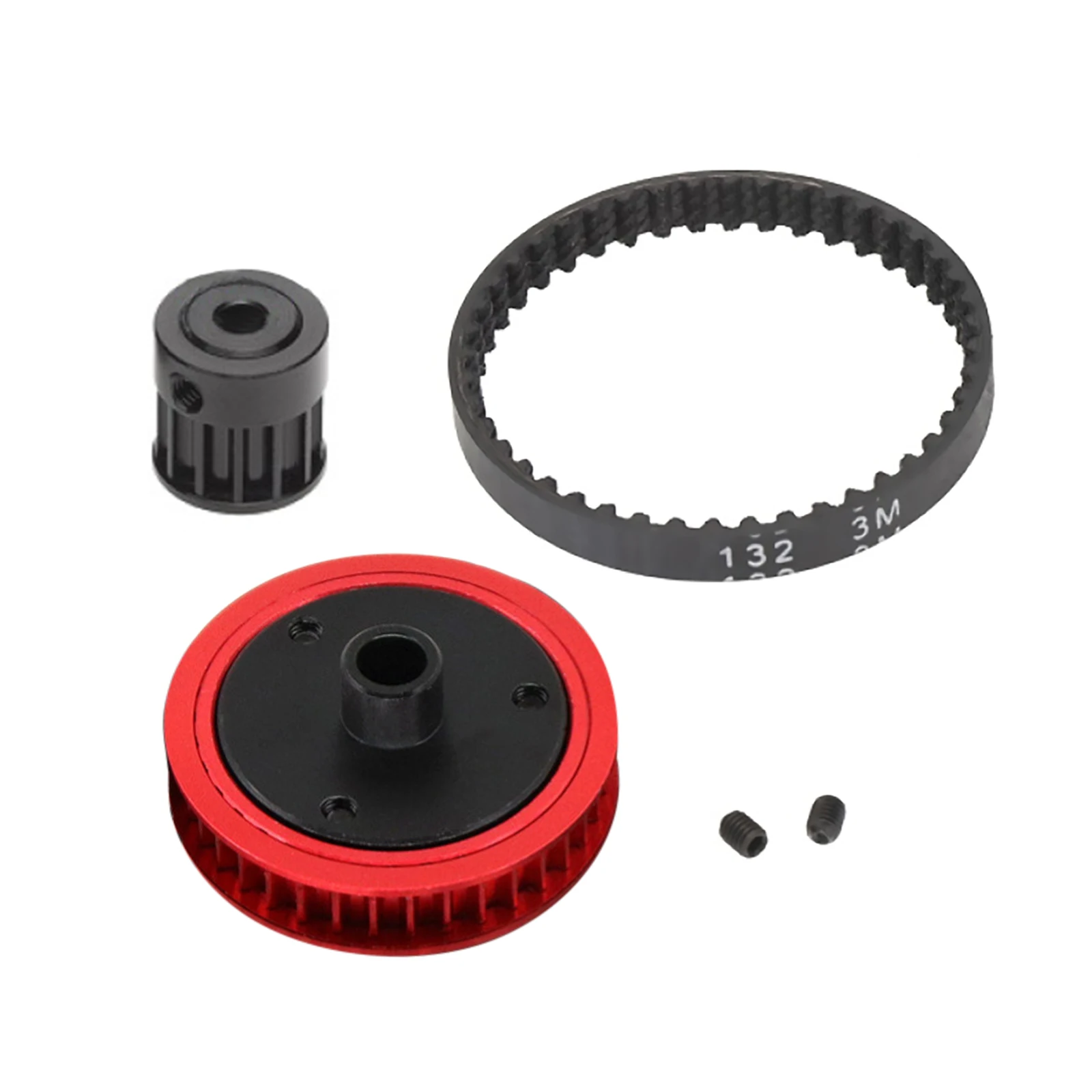 1 jeu de système d'engrenages de Transmission par courroie de 3.2mm pour voiture 1/10 RC chenille axiale SCX10 90046, mise à niveau, pièces de bricolage