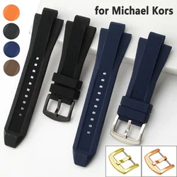 Soft Silicone Watch Strap 29mmx13mm for Michael Kors MK8184 MK8729 MK9020 Watchband Sport Waterproof Men Women Replace Wristband