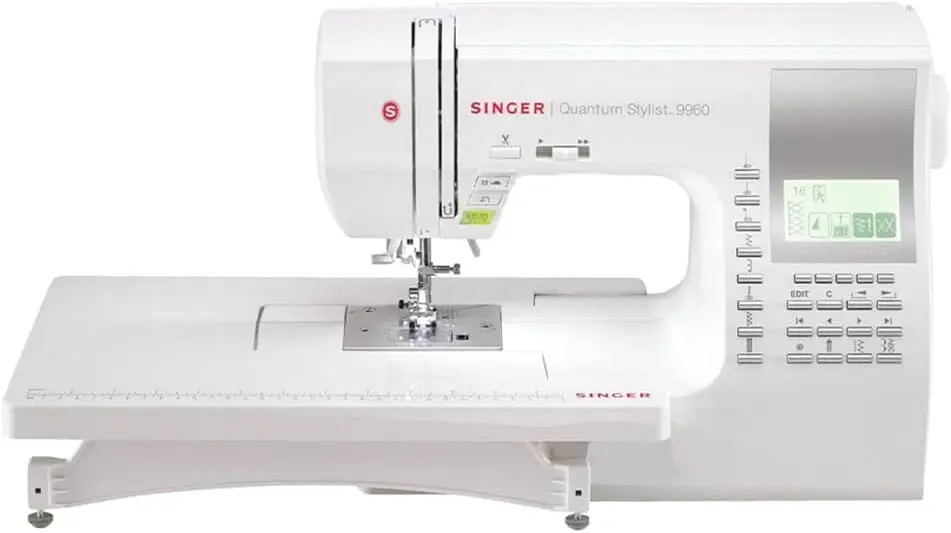 Singer Quantum Stylist 9960 Computerized Sewing & Quilting Machine With Extension Table & Accessory Kit | 600 Built-In Stitches