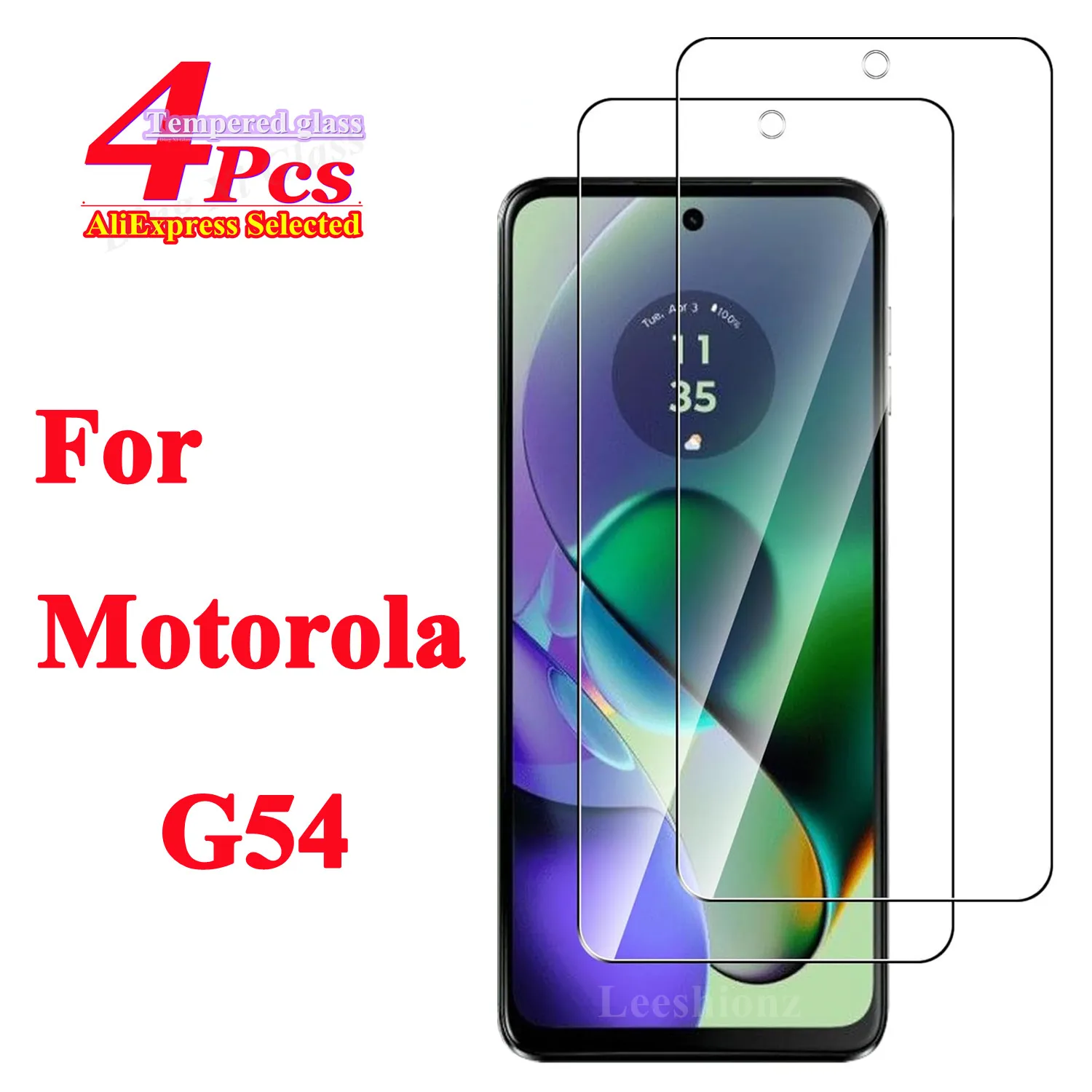 For Motorola G54 Shatterproof Tempered Glass For Moto G54 Screen Protector Glass Film 1/4Pcs