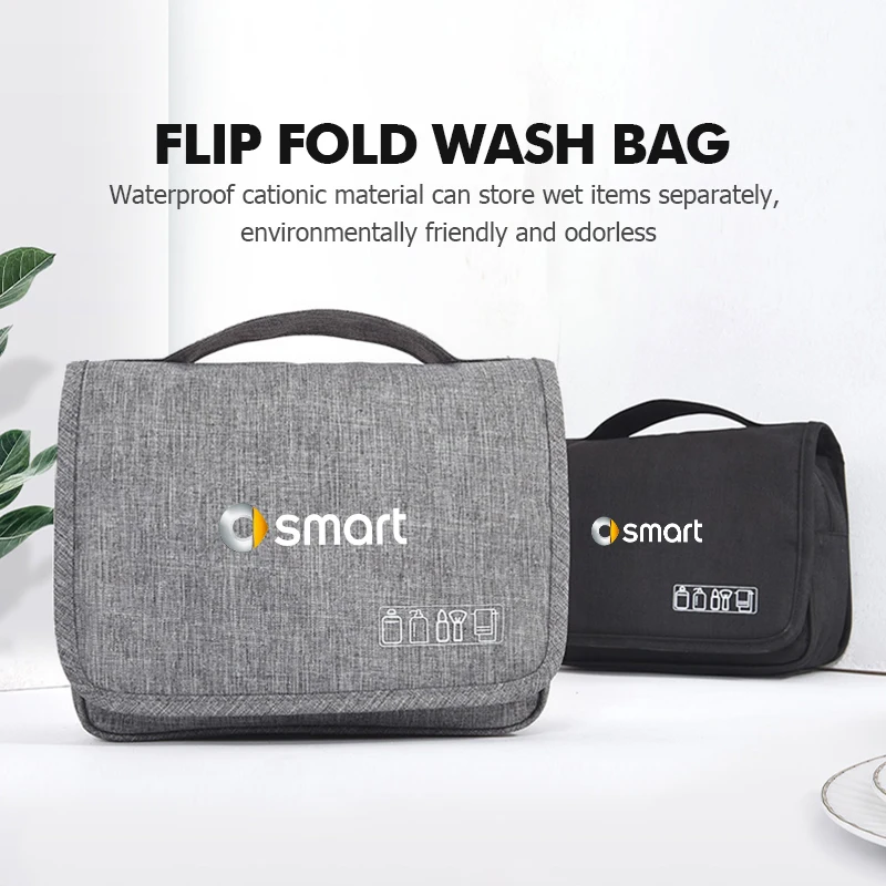 Hanging Cosmetic Bag Travel Toiletry Wash Make Up Storage Pouch For Smart 451 450 Crossblade City Cabrio City-Coupe Roadster