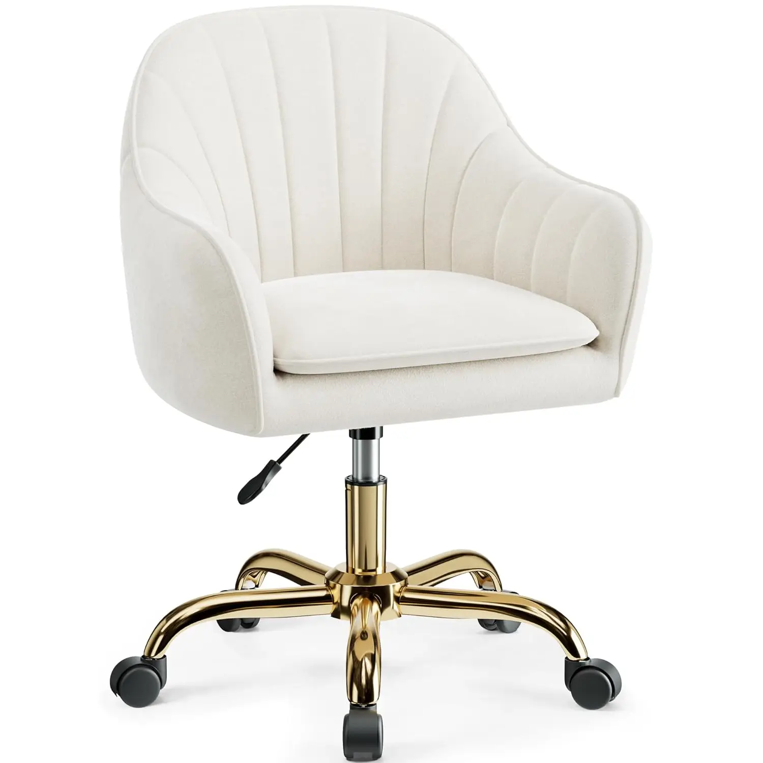 

Adjustable Velvet Vanity Chair with Wheels, Comfy Makeup Desk Seating for Bedroom Living Room, Custom