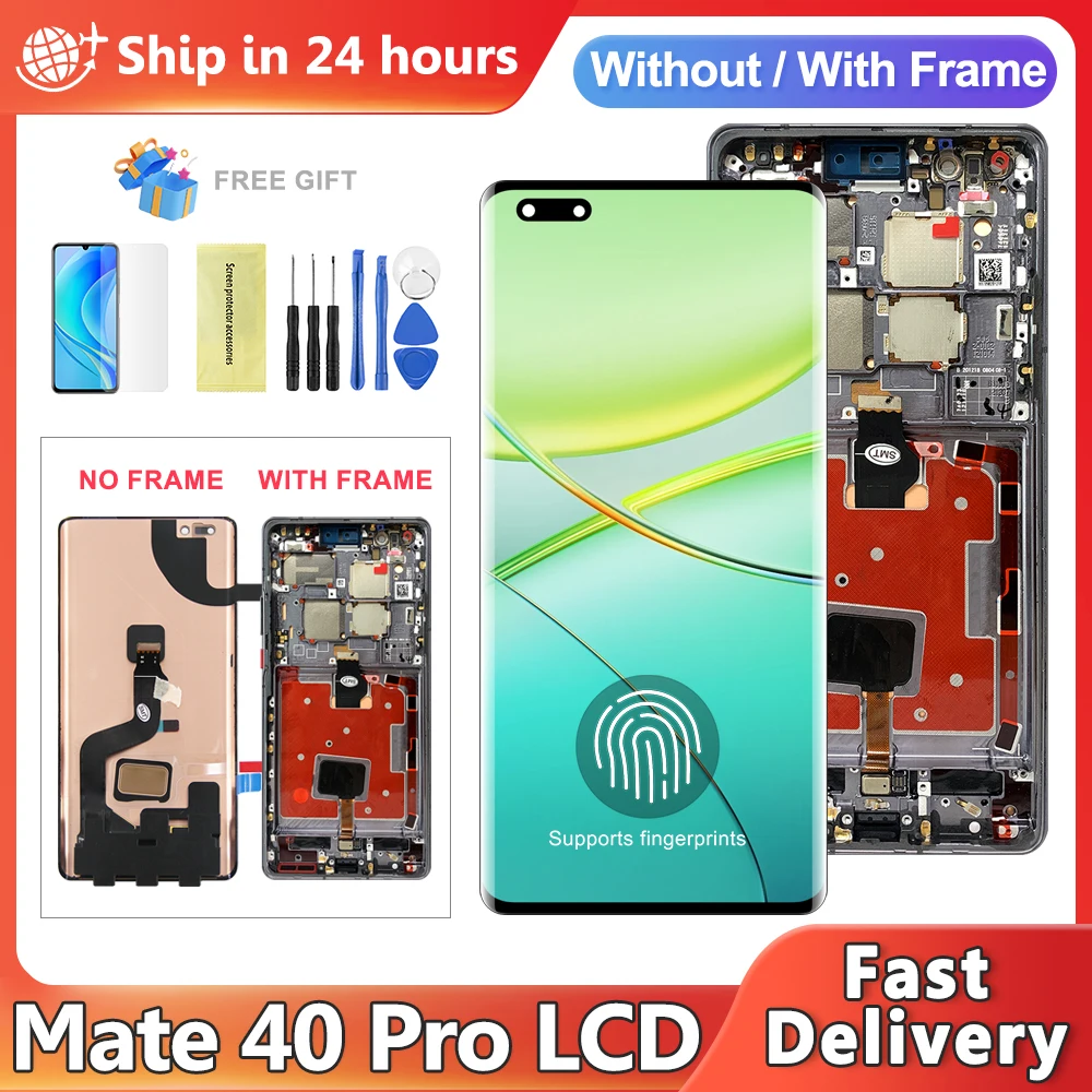 OLED 6.76'' Mate40 Pro Screen For Huawei Mate 40 pro NOH-NX9, NOH-AN00, NOH-AN01 LCD Display Touch Screen Digitizer Assembly