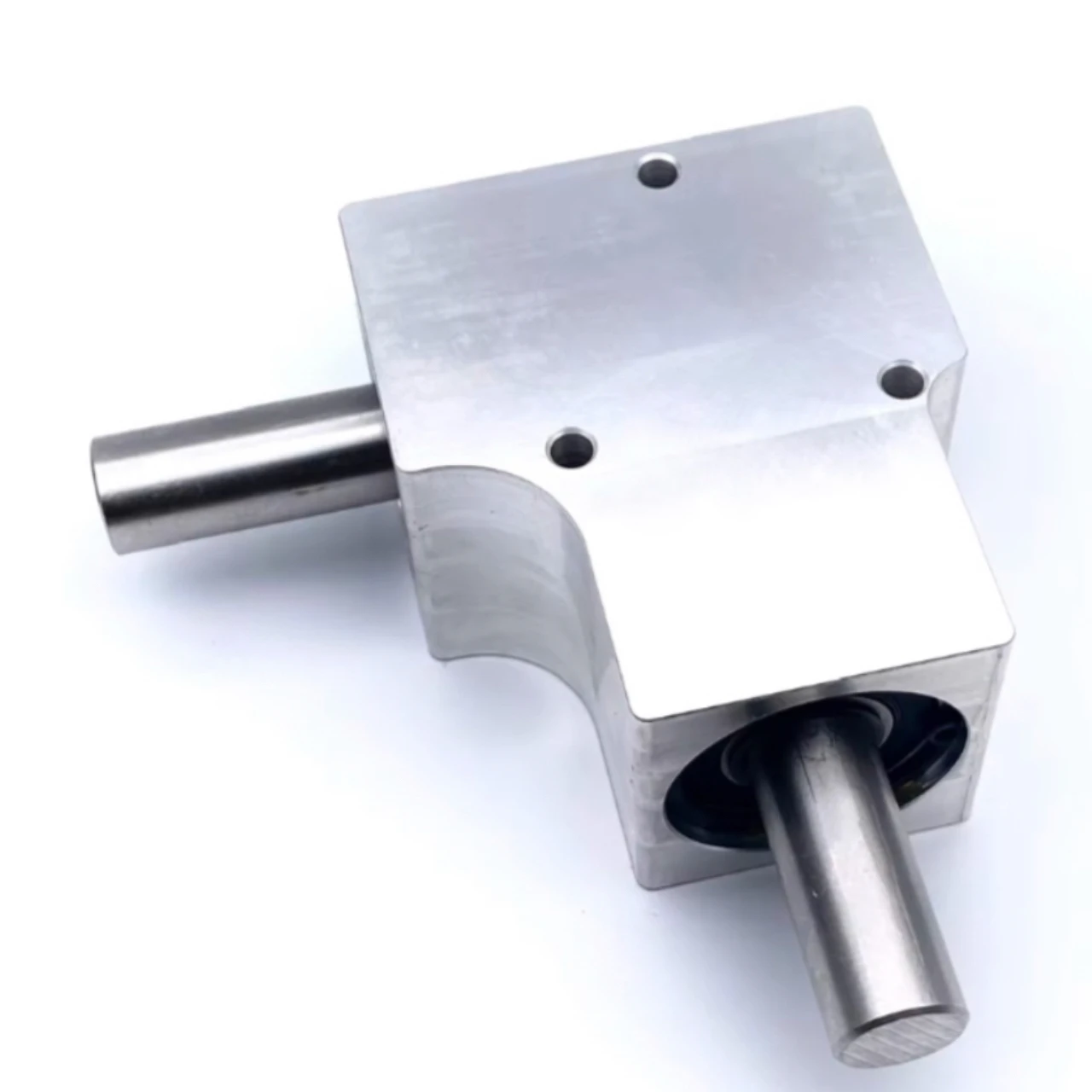 1:1 15mm Shaft 20KG Single/Dual Output Shaft 200RPM 90° Commutator Corner Turning Device Spiral Bevel Aluminum Gearbox 1.5M 19T
