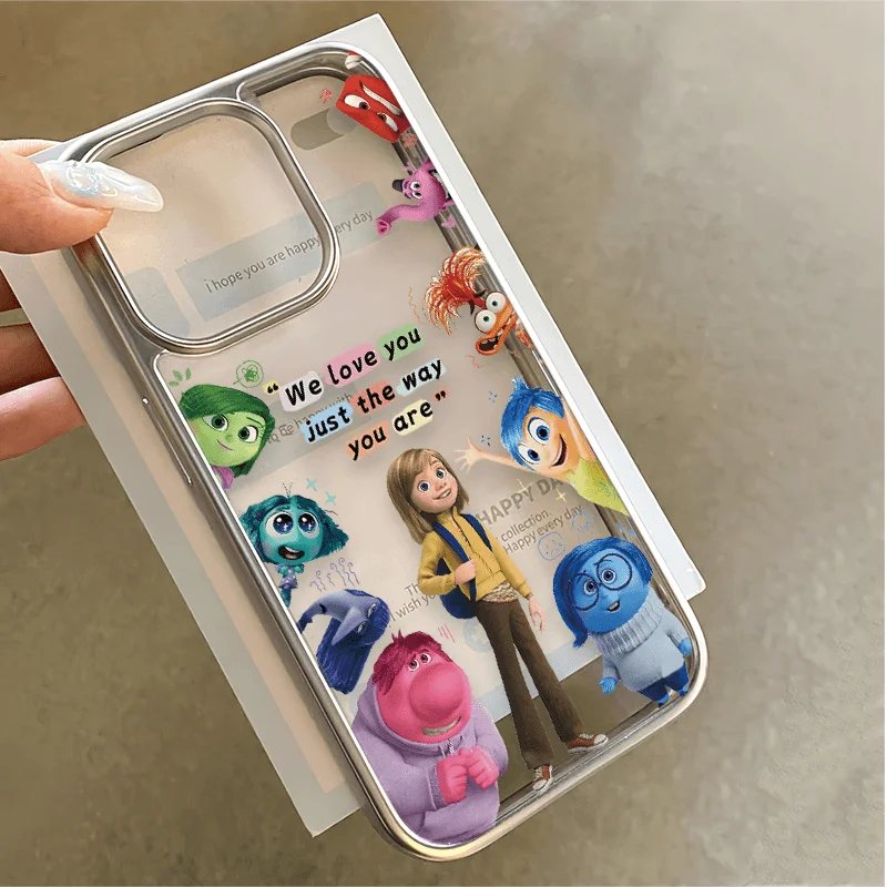 Inside Out 2 iPhone15 Disney Cartoon Anime Etui na telefon Cute 14 13 12 11 Plus Pro Max Phone Protect Shell Zabawki Prezenty dla dziewczynek