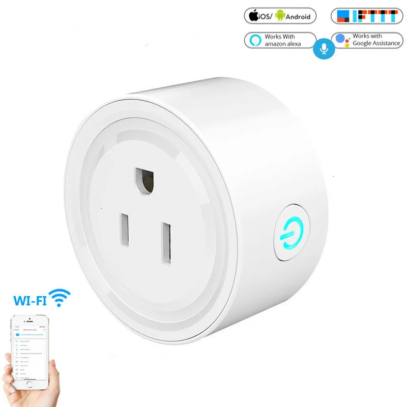 New Smart Wifi Socket US Power Plug Mobile APP Remote Control Work with Amazon Alexa Google Home Smart Life voice control socket