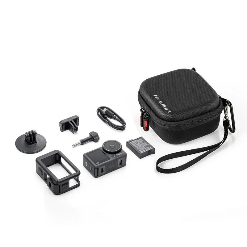 Portable Handbag Storage Bag PU Waterproof Case shockproof protection Shell For DJI OSMO Action 3 Camera Accessories