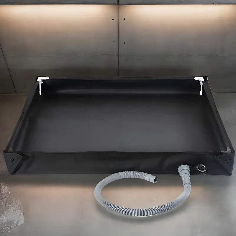 

Portable Shower Pan with drain pipe Collapsible Shower Basin Shower Tent Awning Base for Indoor & Outdoor