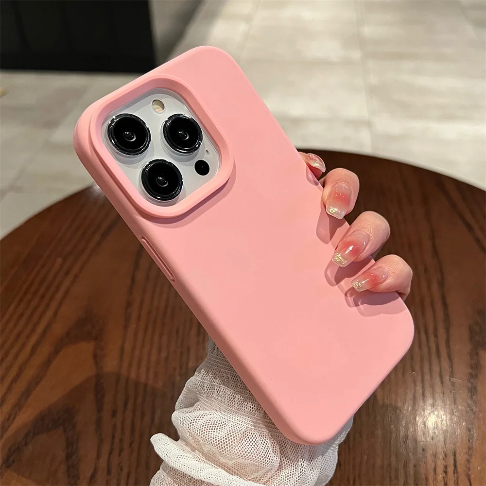 الفاخرة لابل الأصلي سيليكون جراب هاتف آيفون 16 15 13 12 11 14 برو ماكس ميني X XS XR 8 زائد غطاء مقاوم للصدمات الملحقات