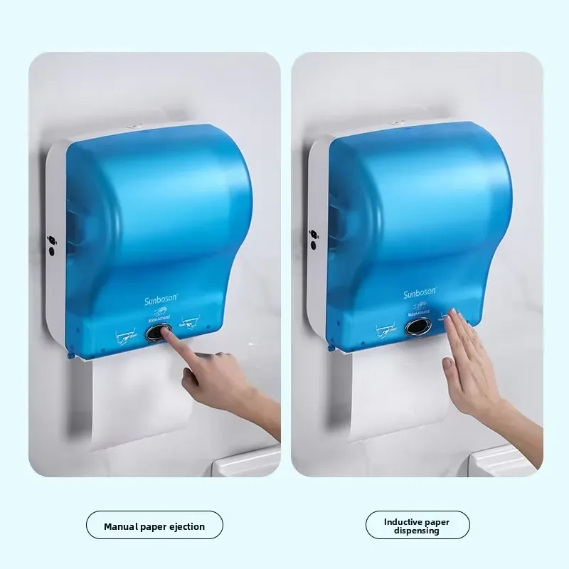 Smart Automatic Toilet Paper Dispenser Wall Mounted Commercial Plastic Sensor Tissue Holder for Bathroom Hotel Public