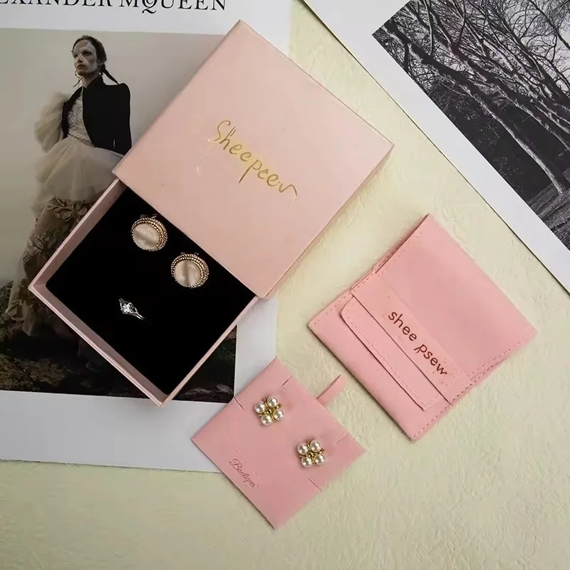 

Персонализация, высокое качество, мини-замшевый розовый бархатный мешочек, ювелирные изделия, конверт, сумка, серьги, браслет, подарочная упаковка