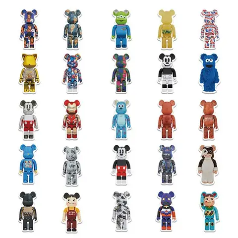 50PCS Cartoon Building Block Bear Personality Graffiti Waterproof Sticker Suitcase Notebook Refrigerator WaterCup 8 best sales lego stickers - №4