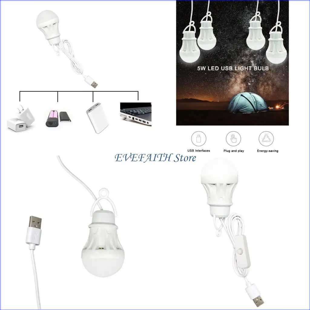 

124B Outdoor Mini USB LED Study Light USB Extension Cable Portable 5V 3W Energy Saving Ball Lamp Bulb For Laptop USB Socket