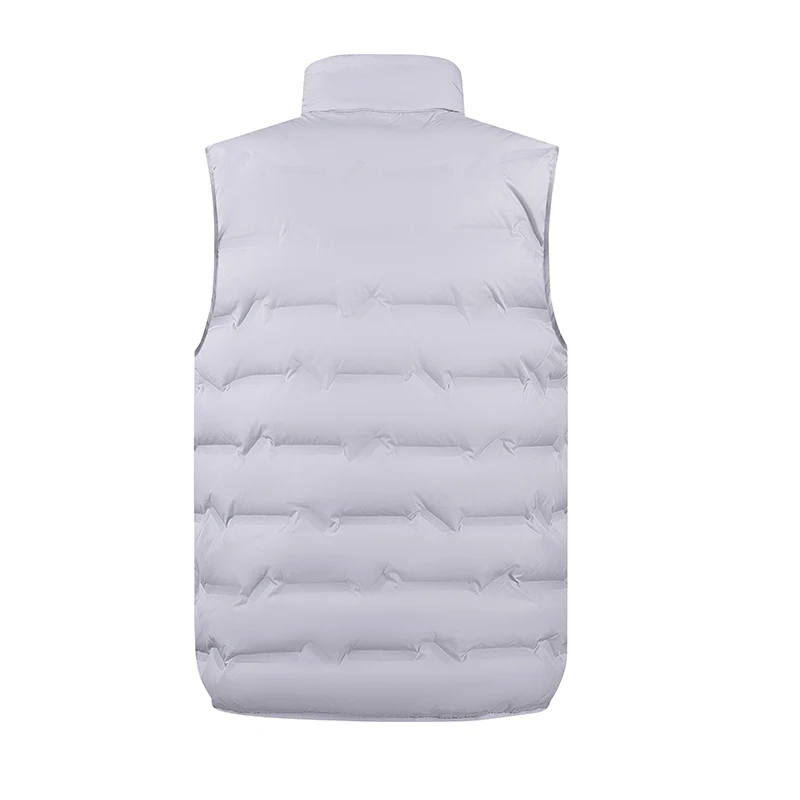 Warm Windproof Lightweight Duck Down Waistcoat Fall Waterproof Sleeveless Fashion Outerwear Zip Up Vest Jacket Coat Stand Collar