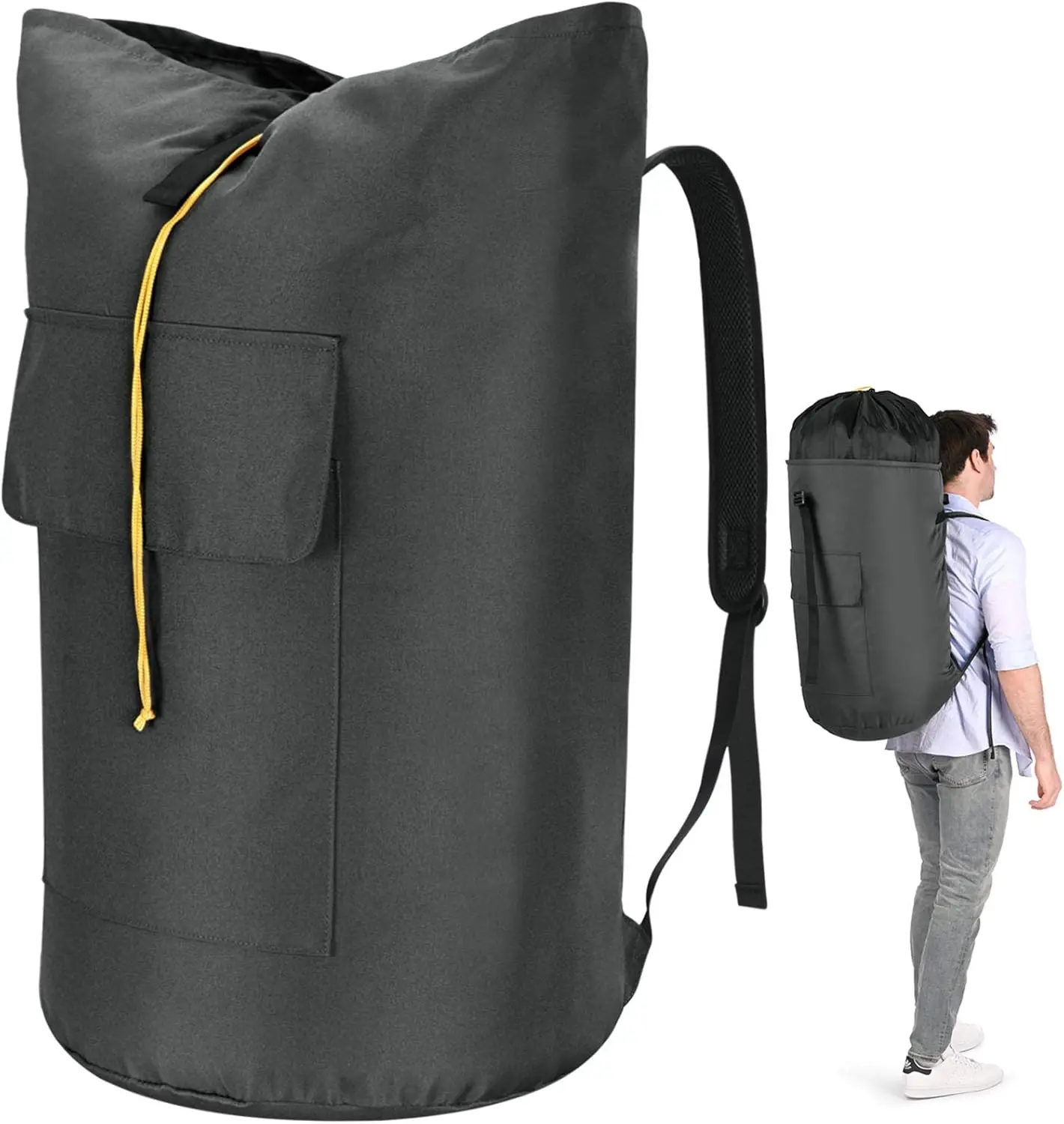 

Laundry Backpack Bag, 115L Extra Large Laundry Bags with straps, Heavy Duty Laundry Bag Backpack, Portable Dirty Clothes Bag for