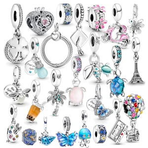 925 Sterling Silver Charm for Women, Pendant Collection, Small Turtle, Fits Original Pandora Bracelet, DIY, Gift of the Jewelery, Novo, 2024 10 Main Sales Pandora - №5