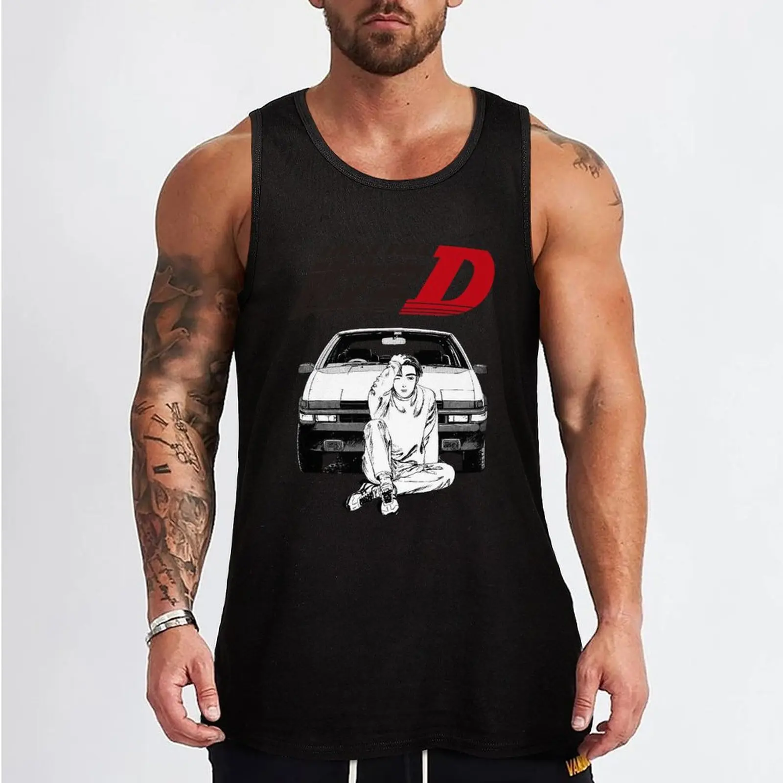 Initial D Tank Top sports clothes for men Working vest