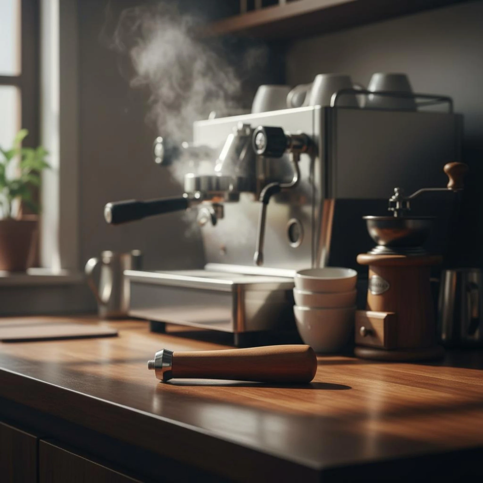 Wooden Portafilter Handle Ergonomic Design Appliance Part for Home Kitchen view 5