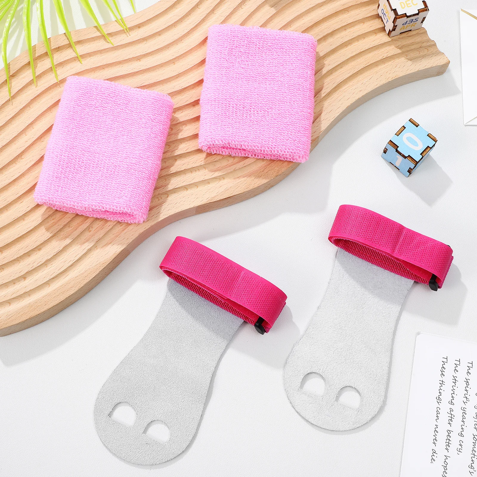 ที่จับยึดสำหรับออกกำลังกาย 10 ชิ้น 10 คู่ สำหรับบาร์ ป้องกันข้อมือ ป้องกันฝ่ามือ สายรัดข้อมือ