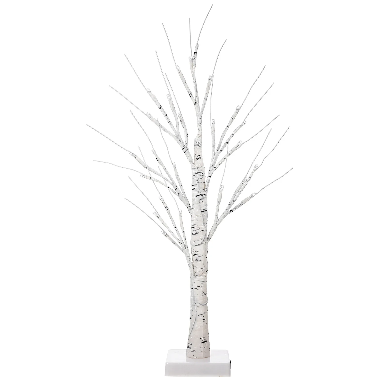 LED Birch Tree Lamp Lighted Tree for Home Desk Decor Creative Branch Design Square Stand Holiday Christmas Easter Valentine