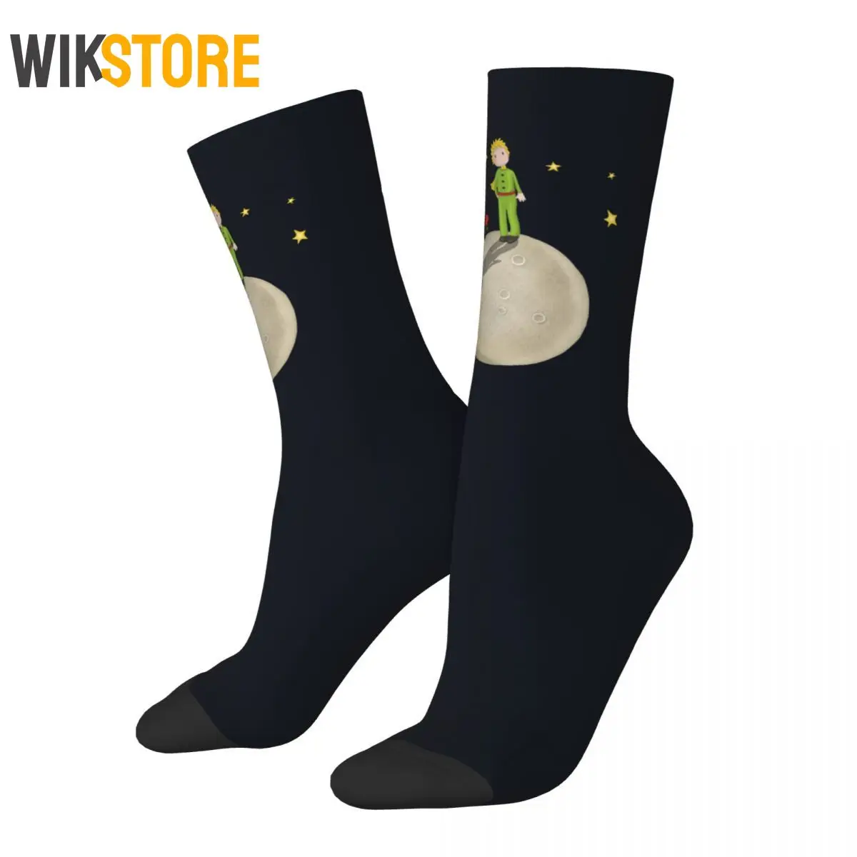 Funny Male Men Socks The Little Prince Sock Eating An Elephant Cartoon Women Socks Spring Summer Autumn Winter Crazy Sock