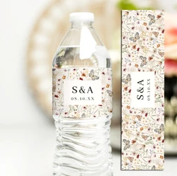 30pcs Wedding Water Bottle Label, Custom Water Bottle Label for Baby Shower, Customizable Water Bottle Label for Bridal Shower