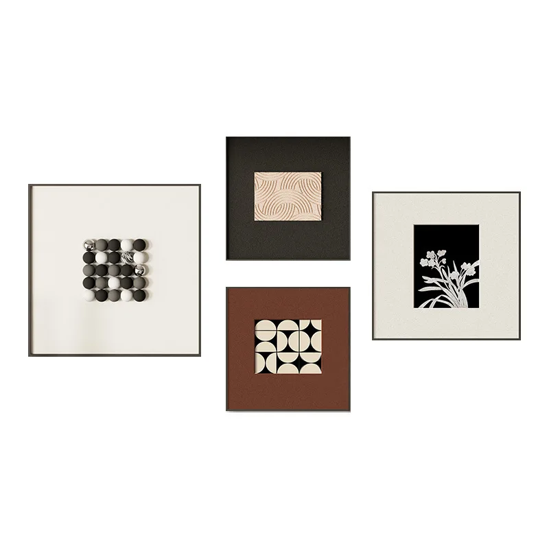 

Three-dimensional sandstone, French retro style high-end combination living room decorative painting