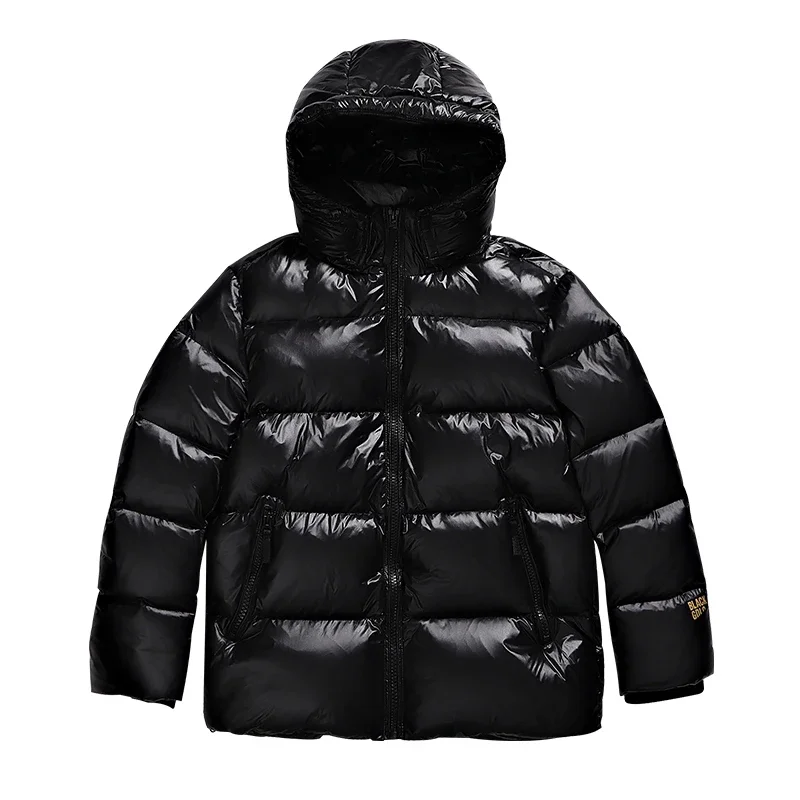 

Men Hooded Parkas Winter Jacket Solid Black White Duck Down Jacket Warm Puffer Jacket Coat Male Casual High Quality Overcoat