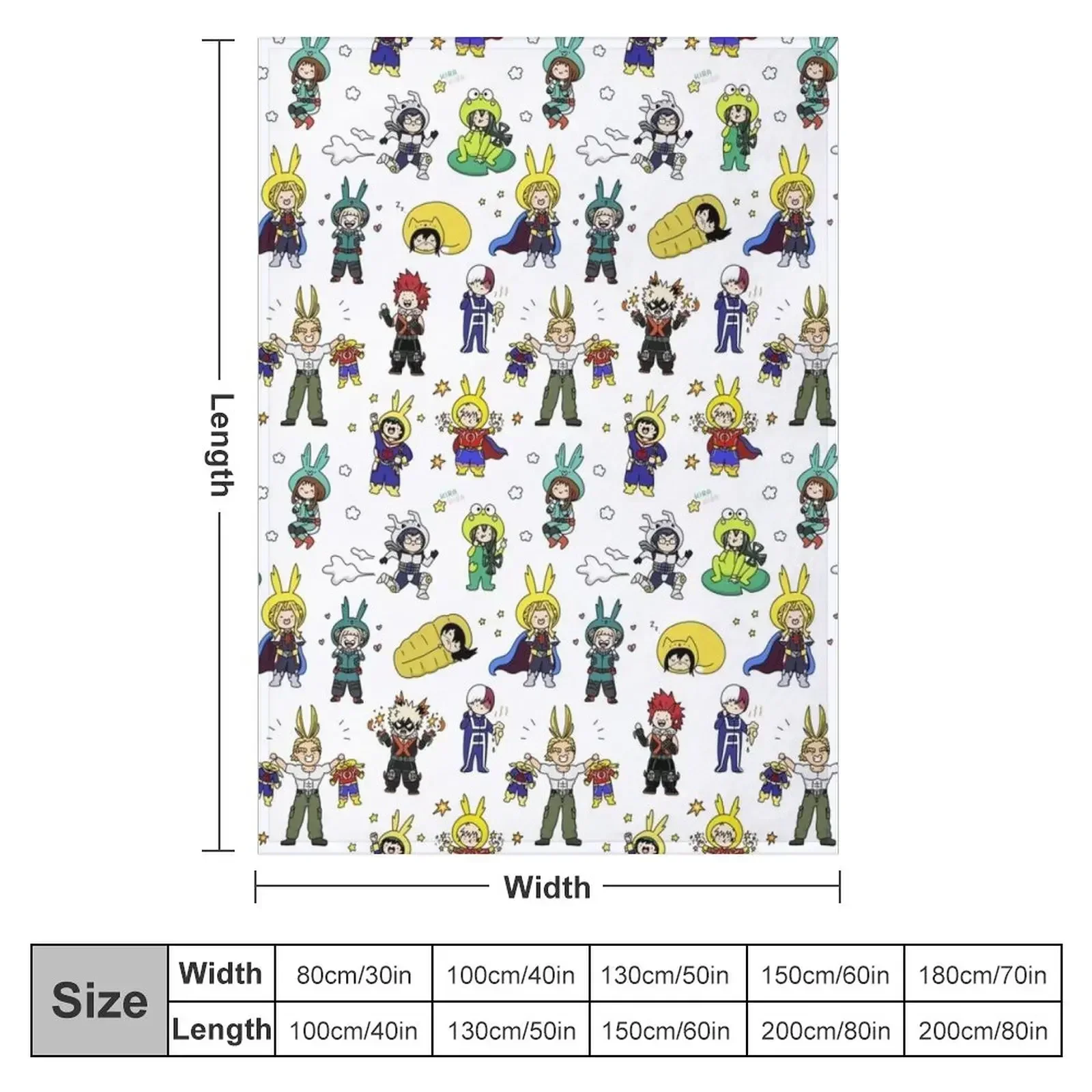 Onesie For All! BNHA Doodle Throw Blanket Comforter Furry christmas gifts Polar Blankets