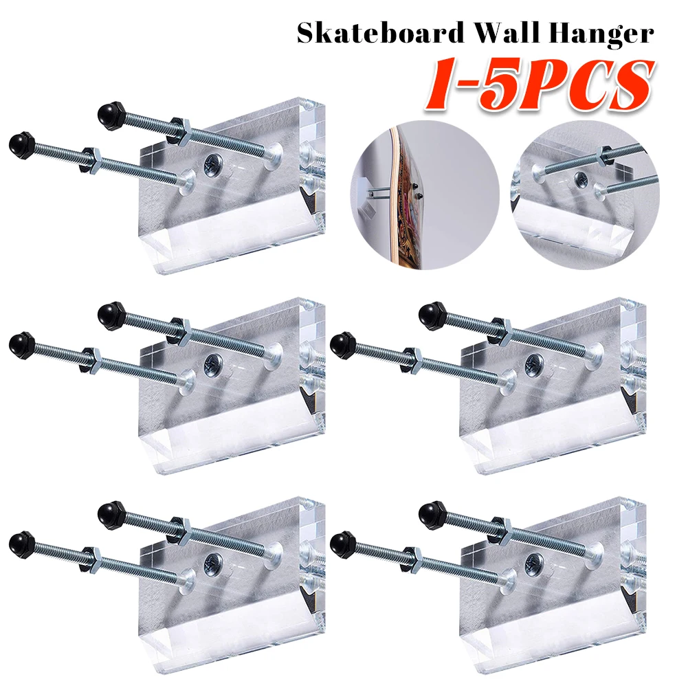 Skateboard Storage Holder Wall Mount Skateboard Wall Storage Rack Acrylic Skateboard Storage Holder Rack for Skateboard Lovers
