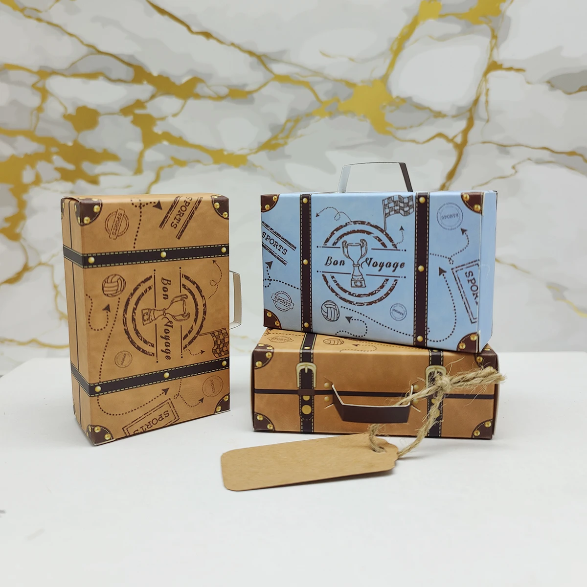 حقيبة صغيرة مع علامات التسمية ، حقيبة لحفلات الزفاف مربع الحلوى ، تغليف الهدايا ، الرجعية ورائعتين ، لوازم الحزب ، ديي