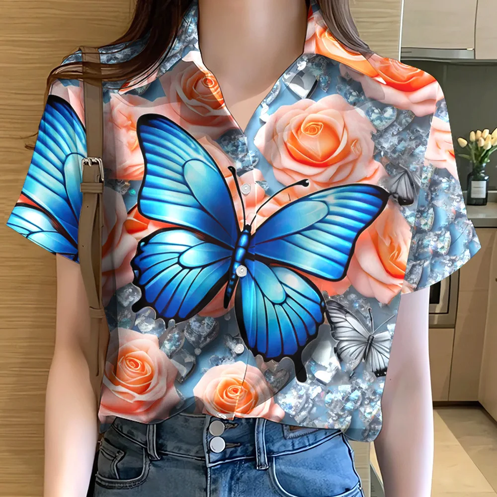 Camicetta Donna Farfalla 3D Taglie Forti 3XL - usage example